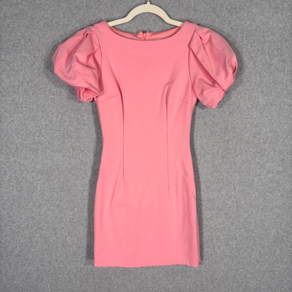 Altar'd State Mini Dress XS Pink Puff Sleeve Bodycon Coquette Lolita Preppy Twee